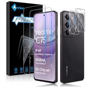 Aerku Pellicola Vetro Temperato per Realme C75 5G, [2+2 Pezzi] 9H HD Vetro Protezione Schermo Protettiva, Vetrino Temperato Anti Graffi Pellicola Fotocamera
