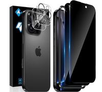 Aerku Privacy Pellicola Protettiva Copertura Totale per iPhone 16 Pro Max, con Protezione Lente Fotocamera, Anti Spy Vetro Temperato Film, HD Anti-Spia Protezione Schermo [2+2 Pezzi]