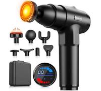 AERLANG Pistola Massaggio Muscolare con Calore, 20 Velocità e 7 Testine, Pistola Massaggiante a Percussione, Massaggiatore Muscolare Profondo, Regalo Uomo Donna per Compleanno