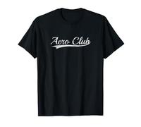 Aero Club Vintage Inspired Throwback Varsity Classic Logo Maglietta