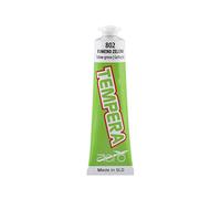 AERO Tempera monocolore, giallo-verde, 12 tubi da 7,5 ml, non tossico, colori brillanti e intensi, altamente pigmentato, verniciabile con acqua