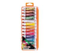 AERO Tempera Tube 7,5ml assortito, 14 colori, Neon, Limited Edition, colori brillanti e intensi, verniciabile con acqua, atossico, altamente pigmentato