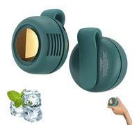 Aerobreeze Whirlwind Leafless Mini Fan, 3-Speed Clip on Fans for Shirt, Portable Silent Mini Bladeless Electric Fan, 360° Rotatable for Outdoor & Travel & Office (Green)