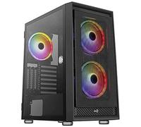AEROCOOL - Case Aerocool PGS Midi Tower micro ATX, ATX, Mini ITX 2 Porte USB 3.2 Colore Nero (Finestrato)