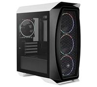 Aerocool Eclipse Mini Tower Case - Aero One PC Gaming Case 4 x 120mm ARGB Fans with 1-6 PC Fan Hub, Mesh Front Tempered Glass Side Panel, Supports Liquid Cooling, Cables Included, White