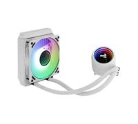 Aerocool MIRAGEL120W, Raffreddamento a Liquido per CPU, Ventola ARGB da 120 mm, TDP 200W, Bianco