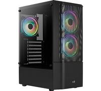 Aerocool QUANTUMMESHV3, Case Gaming ATX, Vetro Temperato, 3 Ventole RGB, Nero