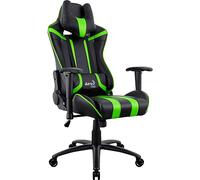 AeroCool Sedia da Gaming, Nylon, Nero/Verde, Large