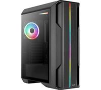 Aerocool SPLINTERDUOBKV1, Case Gaming ATX, Frontale ARGB + 3 Ventole ARGB, Nero, Mid-tower