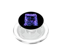 Aerografo anni '90 Pantera Nero Retro Fulmine Disegno Gatto Selvaggio PopSockets PopGrip per MagSafe