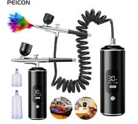 Aerografo con compressore Mini pistola a spruzzo portatile per pittura con aerografo per pittura, artigianato, compressore per aerografo, pistola a spruzzo per vernice