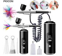 Aerografo con compressore Pistola a spruzzo per vernice Mini pistola a spruzzo portatile per pittura con aerografo per modello di vernice Kit aerografo con compressore