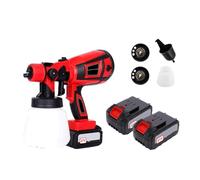 Aerografo Con Rivestimento In Acciaio For Mobili Automatici, Pistola A Spruzzo Elettrica Senza Fili Da 900 Ml Con Batteria Da 21 V(With 2XBattery)
