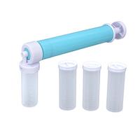 Aerografo manuale per decorare torte, pompa manuale per glitter Strumenti per decorare torte con 4 tubi spray per torte per decorare torte, cupcake, biscotti e dessert(Blu)