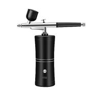 aerografo, Mini pistola a spruzzo for vernice, ricaricabile, portatile, mini compressore d'aria, kit aerografo, for nail art, tatuaggi, artigianato, torte, nebulizzatore(Nero)