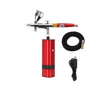 Aerografo portatile Auto Mini Air Brush Top Gun con kit compressore Silenzioso Art Cake Nail Model Painting Tattoo Manicure Tool Applicazione multifunzionale(B)