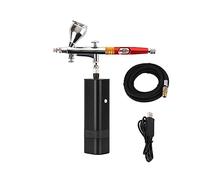 Aerografo portatile Auto Mini Air Brush Top Gun con kit compressore Silenzioso Art Cake Nail Model Painting Tattoo Manicure Tool Applicazione multifunzionale(B-01)