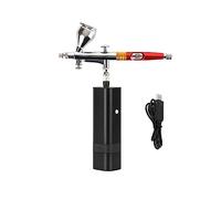 Aerografo portatile Auto Mini Air Brush Top Gun con kit compressore Silenzioso Art Cake Nail Model Painting Tattoo Manicure Tool Applicazione multifunzionale(A-01)