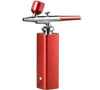 Aerografo Portatile del compressore d'Aria aerografo for Il compressore della Vernice di Arte del chiodo della Spazzola di Trucco del Tatuaggio della Torta del chiodo Ampia Applicazione(Red)