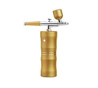 Aerografo portatile for modello Nail Tattoo Cake Decorating Oxygen Spa Treatment Mist 0.3mm Ugello Spray for pelle profonda Precisione Senza Sforzo Spruzzo Uniforme(GOLD)
