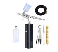 Aerografo senza fili con kit compressore Strumento pneumatico for tubo flessibile di tipo C facile utilizzo Controllo Preciso(F)