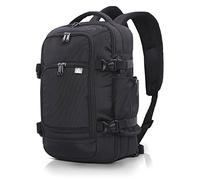 Aerolite Ryanair 40 x 20 x 25 Dimensioni massime bagaglio a mano approvato viaggio Carry On Holdall leggero borsa a tracolla zaino zaino borsa da volo con cerniere YKK 5 anni di garanzia, Nero,
