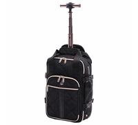 Aerolite Ryanair - Zaino trolley con 2 ruote riciclate, ecologico, con manico estensibile, 40 x 20 x 25 cm, Nero , M, Zaino