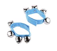 Aeromdale - 1 paio di campane da polso e caviglia, per strumenti ritmici, per bambini, 23 cm, colore: Blu