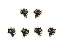 Aeromdale 10pcs Big Eye Tipo Gatto Smaltato Charms Ciondoli Ciondoli Ciondoli Per Bracciale, Collana Gioielli Accessori FAI DA TE 19x15mm - B - 1 Set
