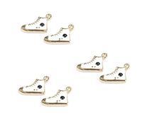 Aeromdale 10pcs Charms Smaltati Tipo di Scarpa Ciondoli Ciondoli Per Bracciale, Collana Gioielli Accessori FAI DA TE 18x12mm - B - 1 Set