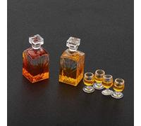 Aeromdale - Set di bicchieri da vino in plastica per casa delle bambole, in scala 1:12, decorazione per tavolo da cucina