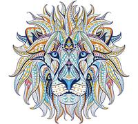 Aeromdale Toppa termoadesiva termoadesiva Toppa termoadesiva con motivo leone animale tigre adesivi per abbigliamento t-shirt giacche jeans zaini 23,5 x 24 cm