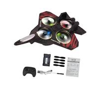 Aeromodello RC Acrobatico in Schiuma con Illuminazione LED Multicolore per Giovani, Collezionisti E Appassionati di Volo Ricreativo - Idea, Rosso 1 Batteria