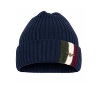 Aeronautica Militare, ,Accessories ,Uomo ,Blu ,ONE SIZE Berretto in maglia a coste con bandiera tricolore e logo in metallo