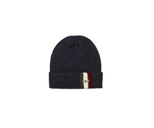 Aeronautica Militare Berretto Cuffia CU080 da Uomo con Tricolore e Aquila Metallo, Cappellino