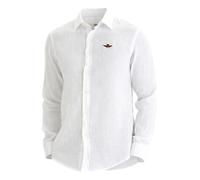 AERONAUTICA MILITARE Camicia Uomo In Lino CA1321UCT03089 Colore Bianco