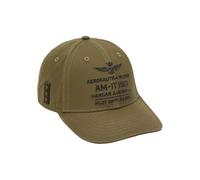 Aeronautica Militare Cappello Uomo HA1223 07198 Cappellino Dark Olive in Cotone con Applicazioni Dark Olive Unica