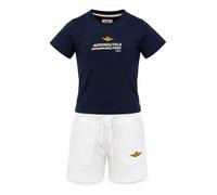 Aeronautica Militare completo estivo bambino T-shirt e shorts blu bianco