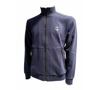 Aeronautica Militare Felpa full-zip FE1986 da uomo, maglia, cardigan (IT, Testo, XL, Regular, Regular, Blu)