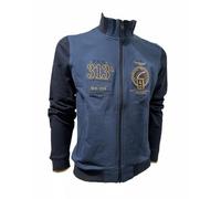 Aeronautica Militare Felpa Full-Zip FE2062 bi-Colore, da Uomo, Maglia, Cardigan, Frecce Tricolori (IT, Testo, XL, Regular, Regular, Avio - Blu Navy)