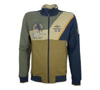 AERONAUTICA MILITARE Felpa Uomo Full Zip Ricamata FE2057UF00662 Verde Militare