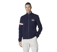 Aeronautica Militare Felpa Uomo in Cotone con Inserto Tricolore 242FE1871F439 8057630298767 - Blu Blu Scuro 8380