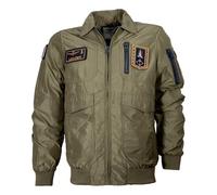 Aeronautica Militare Giubbino AB2071 Giacca Pilot da uomo, giubbotto, Frecce Tricolori (IT, Testo, L, Regular, Regular, Verde militare)
