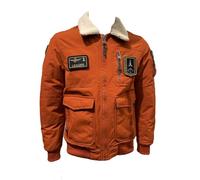 Aeronautica Militare Giubbino Giacca Pilot AB3024 da Uomo, Giubbotto Imbottito Frecce Tricolori (IT, Testo, M, Regular, Regular, 57608 Clay Orange)