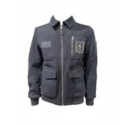 Aeronautica Militare Giubbino Giacca Pilot AM1380 da uomo, giubbotto misto poliamide, viscosa e lana, Frecce Tricolori (IT, Testo, XXL, Regular, Regular, 08395 Blu)