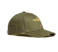 Aeronautica Militare Iconico Cappellino in Cotone con Logo , Taglia Unica, Verde