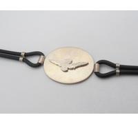Aeronautica Militare Italiana : Braccialetto in Argento 925 e Caucciù- Bracciale