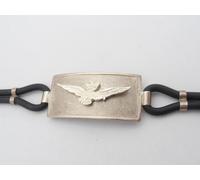 Aeronautica Militare Italiana : Braccialetto in Argento 925 e Caucciù- Bracciale