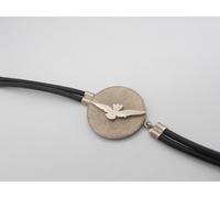 Aeronautica Militare Italiana : Braccialetto in Argento 925 e Caucciù- Bracciale
