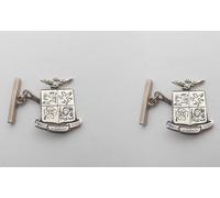 Aeronautica Militare Italiana : Gemelli in Argento 925 con lo Stemma - Fregio